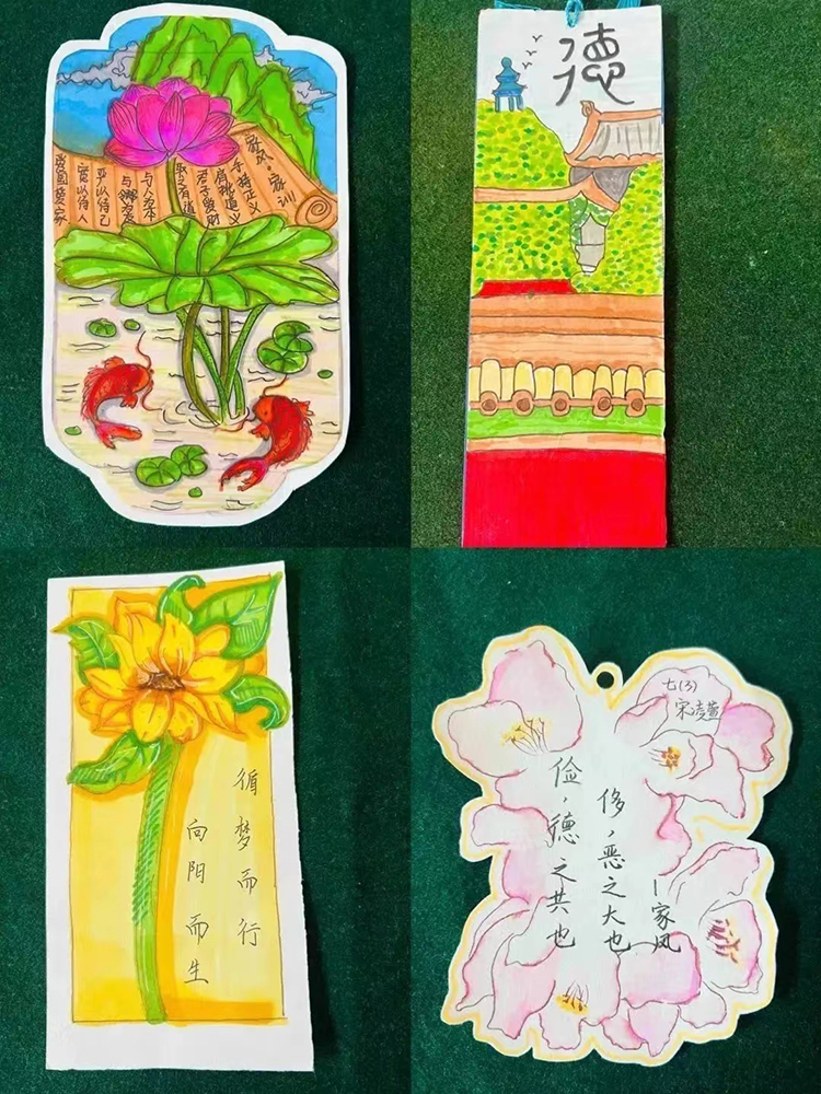 圖片3：學生制作的展現(xiàn)清廉文化的書簽.jpg
